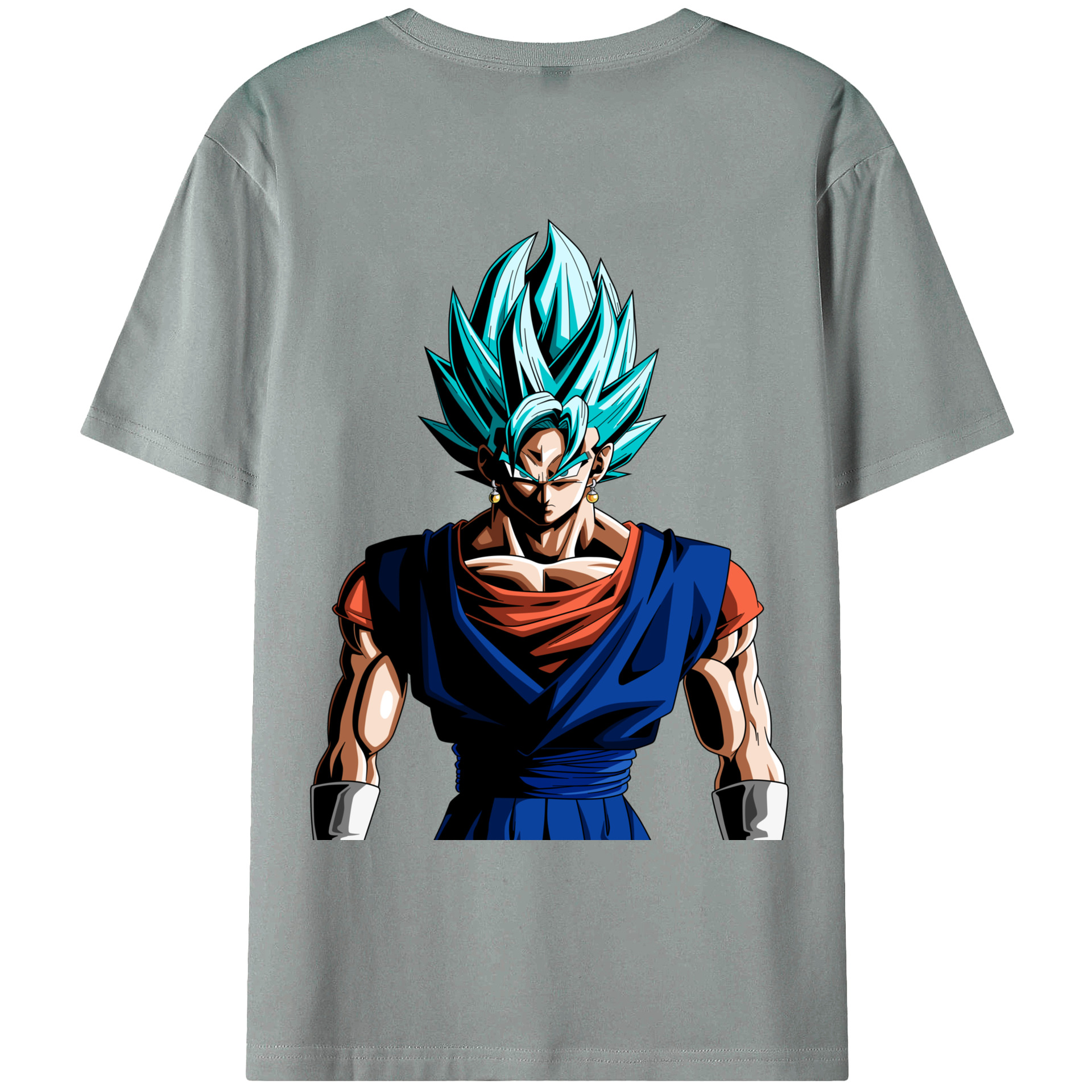 （画像用） ドラゴンボール ベジット DRAGON BALL Vegetto 綿100％ メンズ半袖Tシャツ（バックプリント） 通気性